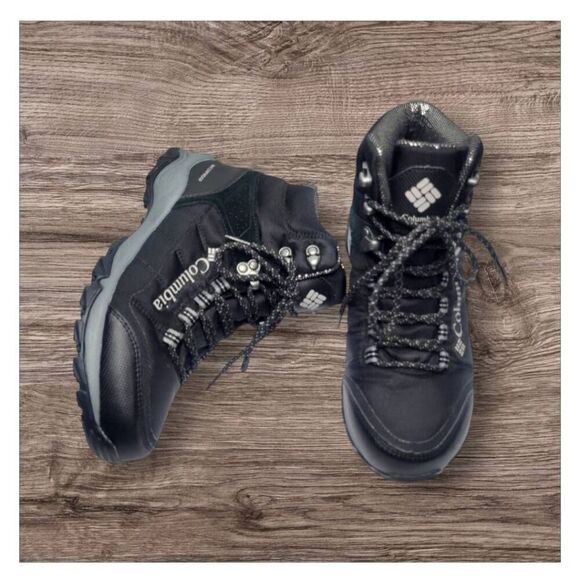 COLUMBIA Harper Forest Omni-Heat Waterproof Hiking Boots Mens 7.5 Black YM0729 - Picture 1 of 11